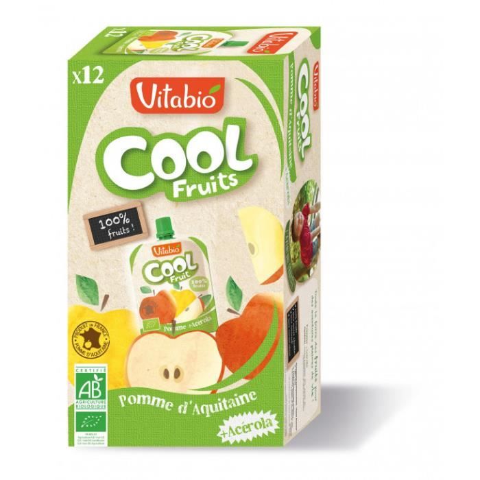 Compote cool fruits 12x90gr pomme 1080gr