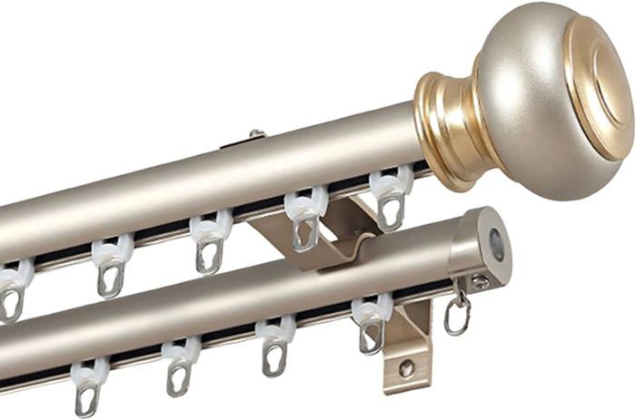 Double Tringle A Rideaux Rail Rideau Double Voie 160cm Blanc - Aluminium Silencieux - Pour Baie Vitrée/montage Mural Panneau Japonais Coulissant