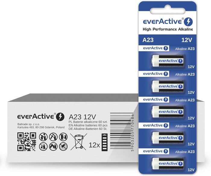 Lot De 50 Piles 23A Alcalines 12V - Modèle A23 / MN21 - Valables Jusqu'en 2025