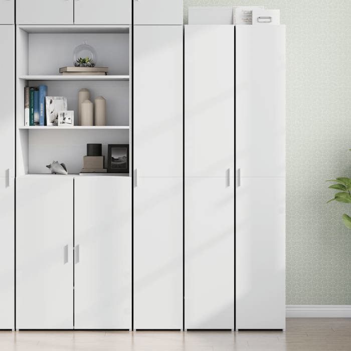 vidaXL Buffet haut blanc 30x425x185 cm bois dingénierie buffet armoire de rangement panneau latéral armoire armoire 3281392