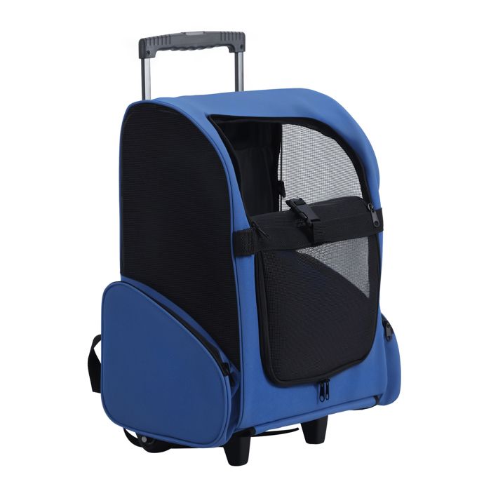 Meilleurs prix pour Sac de Transport Animaux de Compagnie - FLASIDU - Sac à Roulettes Chat Chien - Tissu Oxford - poignée télescopique - 42*26*55cm
