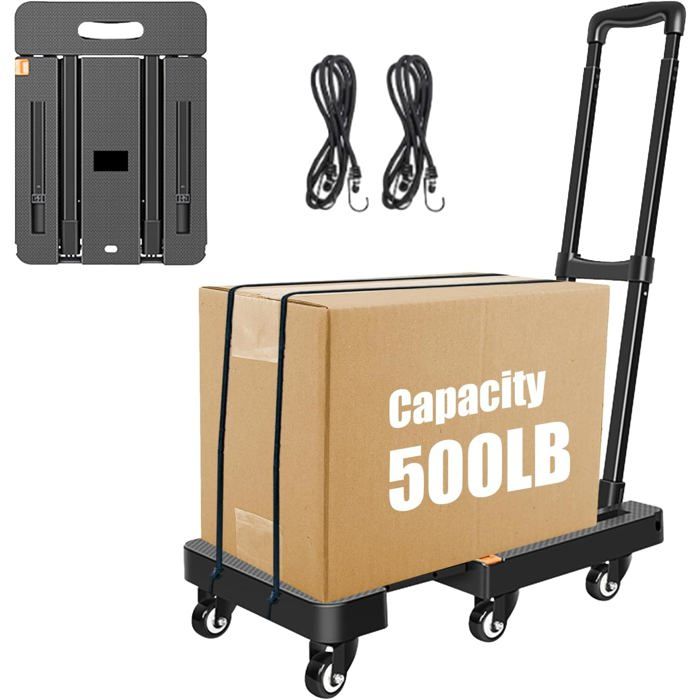 Litheli Chariot électrique pliable avec moteur et freins, 100 l, 50 kg, convient pour le camping, le jardin, la plage, le shopping (gris, W1 Go avec 1 batterie