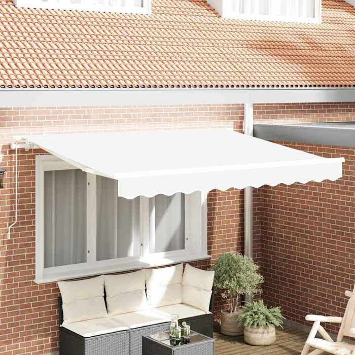 Toile de rechange pour store banne Blanc 300 x 250 cm Toile-Mothinessto10074