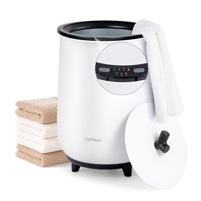COSTWAY Sèche-Serviettes Électrique 30-60°C Avec 5 Barres En Acier