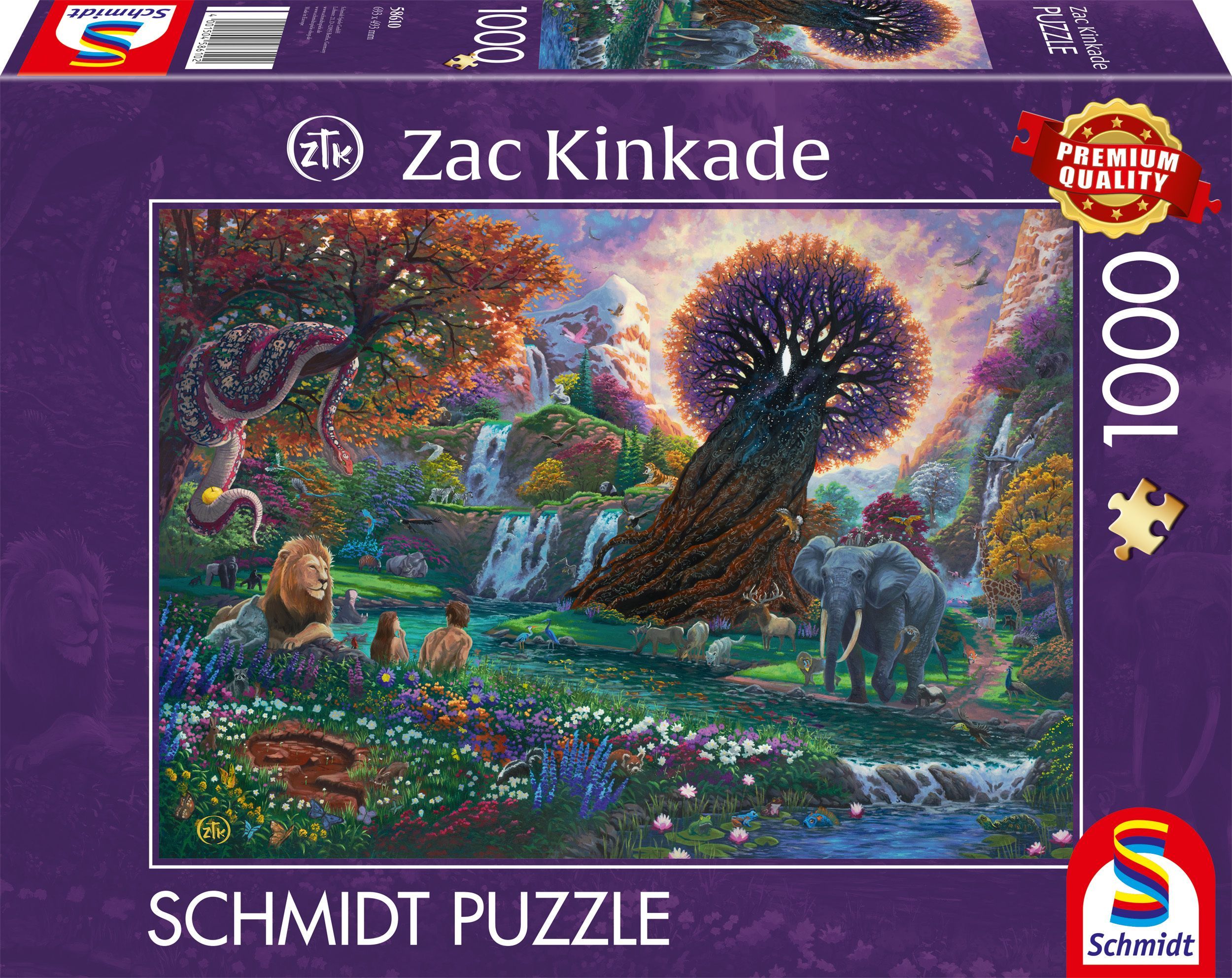 Puzzle 1000 pièces SCHMIDT SPIELE Zac Kinkade The Garden of Eden Illustré Premium Boîte Neuf - vue 5