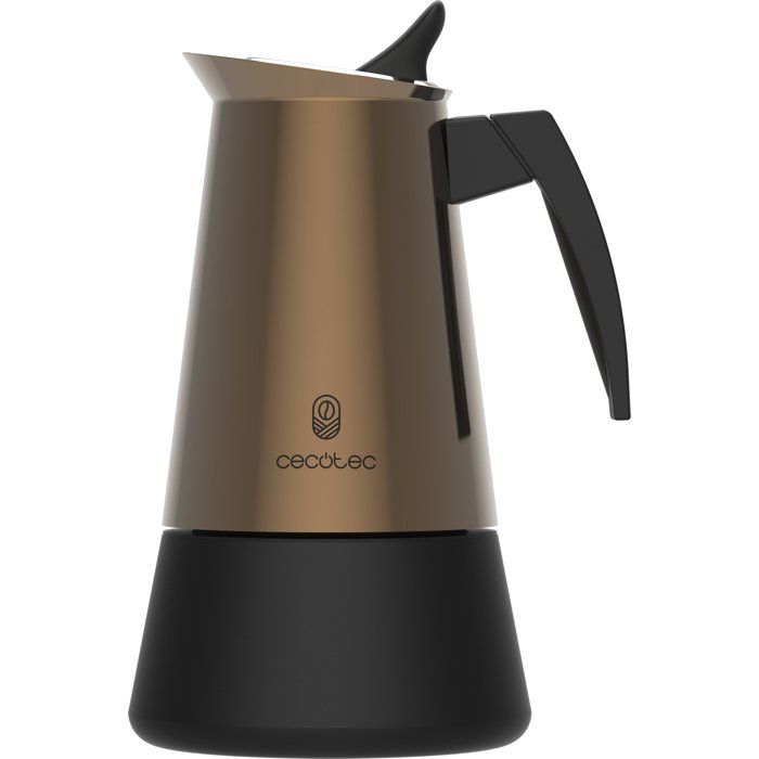 Cafetière italienne - CECOTEC - Piccolina 600 Gold - 6 tasses - 300 ml - Compatible induction