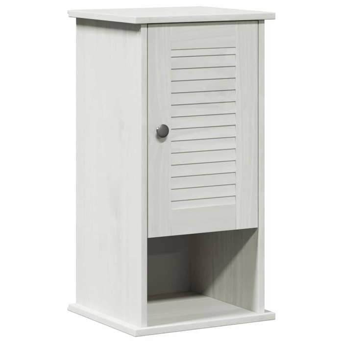 Bois Armoire murale de bain JILL Meuble WC avec porte VIGO Blanc et Blanc Antique 37x34x71.5 cm BB226