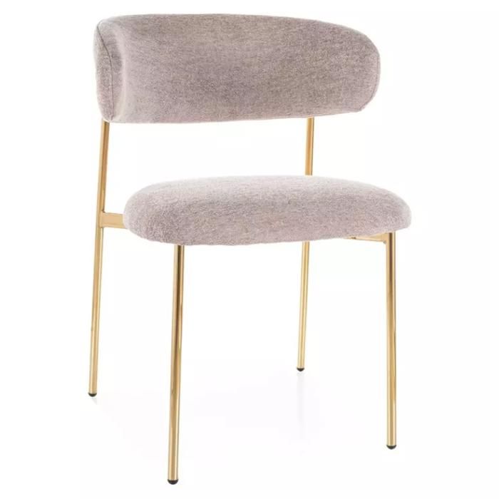 Chaise - Meubles&Design - Chaise tissu beige pieds doré métal confort chic rembourré JULIAZ Chaise - Meubles&Design - Chaise tissu beige pieds doré métal confort chic rembourré JULIAZ