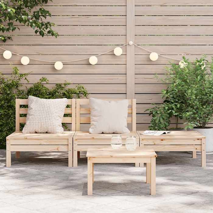 Canapé de jardin - moderne - Meuble de balcon - 3 places - bois de pin massif CC2944
