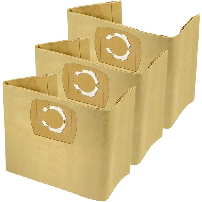 3 Sacs Aspirateur Eau Et Poussière 20 L Compatibles Parkside Pour Pnts 1250 1300 Pwd 12 A1 Pas 500