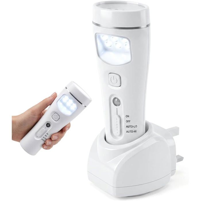 Lampes de Secours Rechargeables Pannes de Courant Domicile Allumage Automatique Coupure Veilleuse Torche