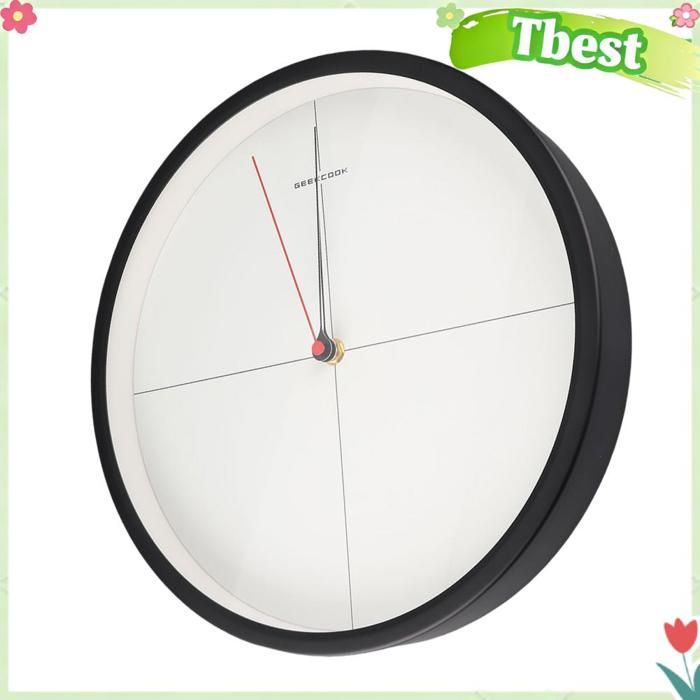 Tbest Horloge murale Montre Murale Décorative Minimaliste pour la Décoration du Bureau à Domicile qualité Stable linge horloge