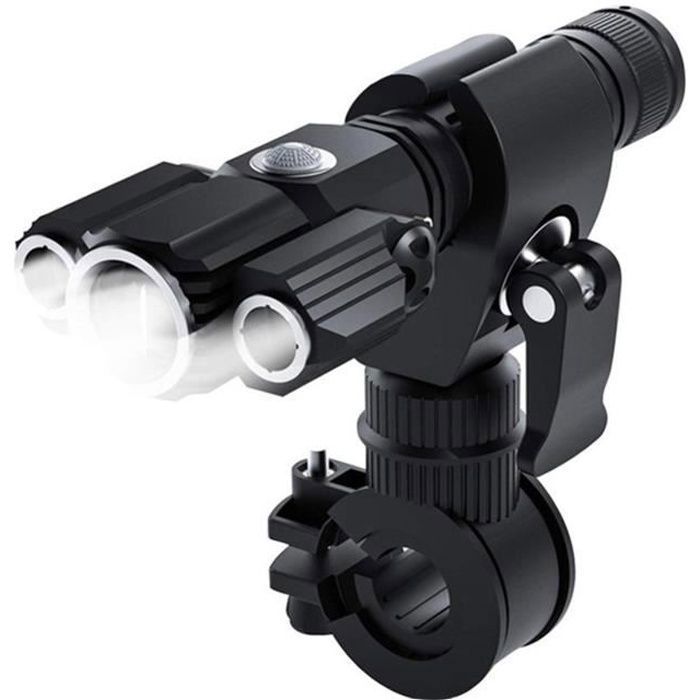Eclairage lampe vélo torche puissante 3 LED Rechargeable de cyclisme étanche IP65 pour vélos de route VTT 3CQINGSHOP