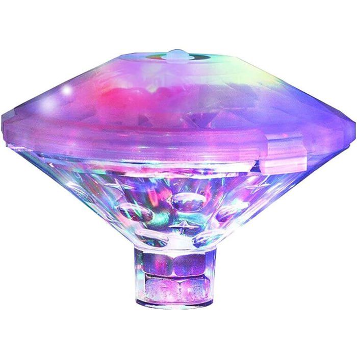 Lot de 2 lampes LED flottantes pour piscine - 7 modes multicolores bain et fete