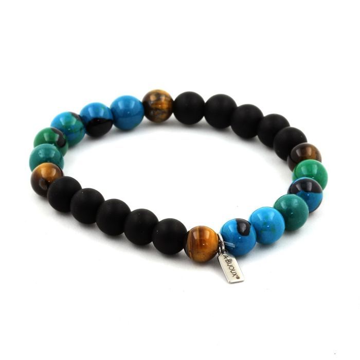 Bracelet Perles œil De Tigre 8 Mm – Pierre Naturelle, Fabrication Française, Neuf Avec étiquette