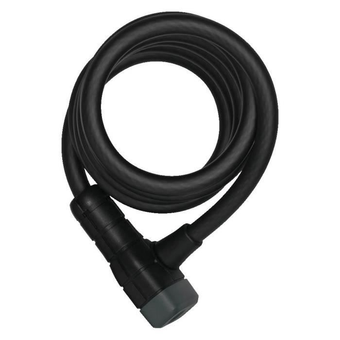 Cable-antivol vélo à clé ABUS Booster 6512K/180 cm, noir Noir