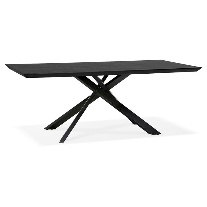 Table A Diner Design Avec Pied Central En X Walaby En Bois Noir