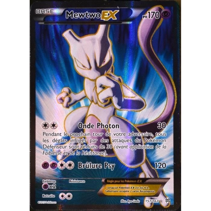 Carte Pokémon Mewtwo EX 157/162 - ULTRA RARE - FULL ART XY08