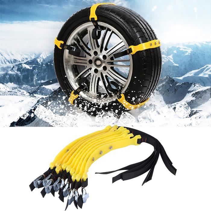 Chaînes à Neige Pour Voiture Et SUV – 4 Chaînes Antidérapantes, Design équilibré, Résistantes Au Froid Et à L'usure – Sécurité Hiver - 4
