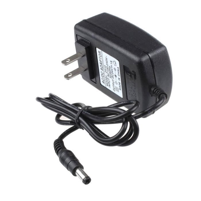 Dc 9v 1a Adaptateur Mur Chargeur Alimentation Interrupteur 5.5 X 2.1 Mm