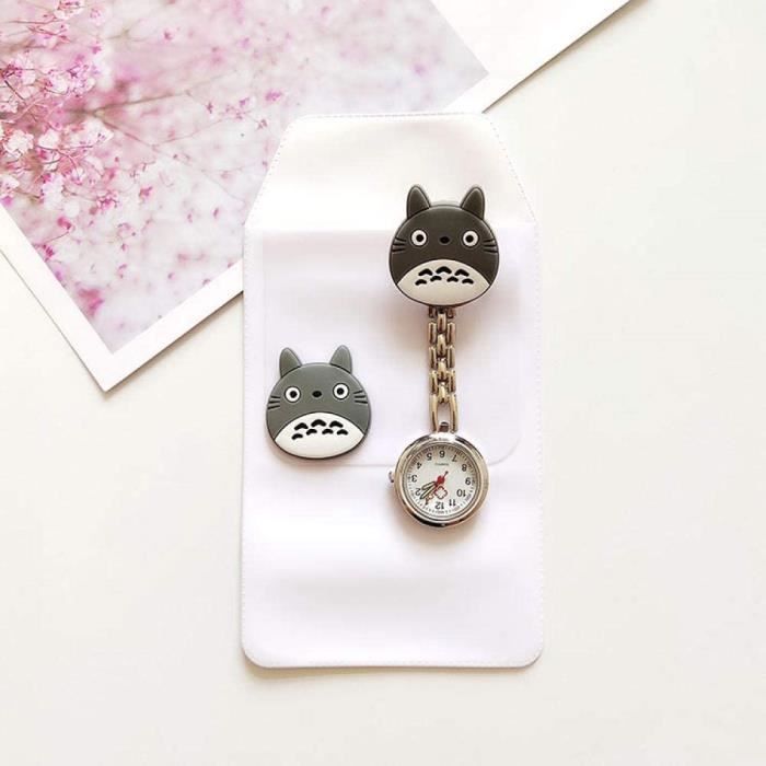 Silverora Montre Infirmière Femme Montre Gousset à Quartz Montre De Poche Homme Femme Cadre Dessin Animstion Grand En Alliage