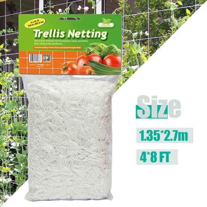 Filet de croissance hydroponique, toile robuste et durable, pour tente de croissance, Support de plante, filet en maille, concombres