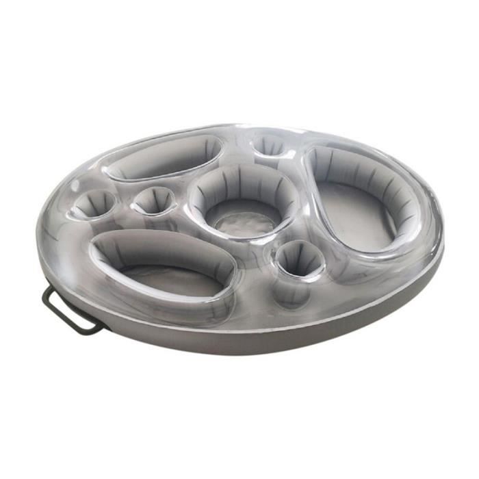 Bouée Piscine Gonflable Avec Porte-gobelet - Anneau Flotteur Support 150 Kg, Design Muscle, PVC Durable - 4