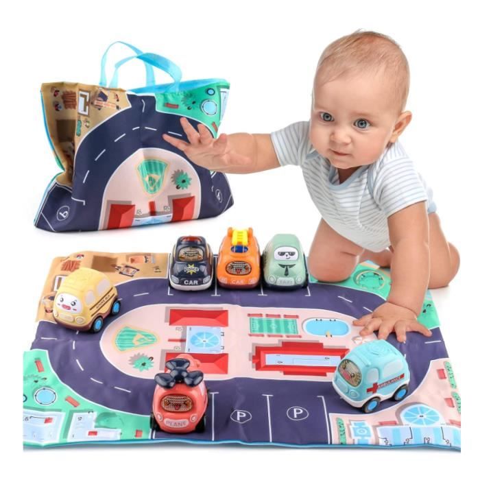 Voiture à partir de 1 2 3 ans - Voiture à enroulement de bébé à partir de 1  an - 4pcs Toy Cars Set For Girls