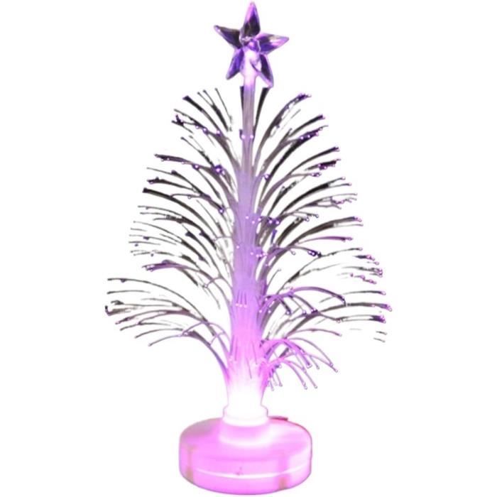 Sapin De Noël, Mini Led À Fibre Optique Colorée For Sapin De Noël, Alimentée Par Batterie Top