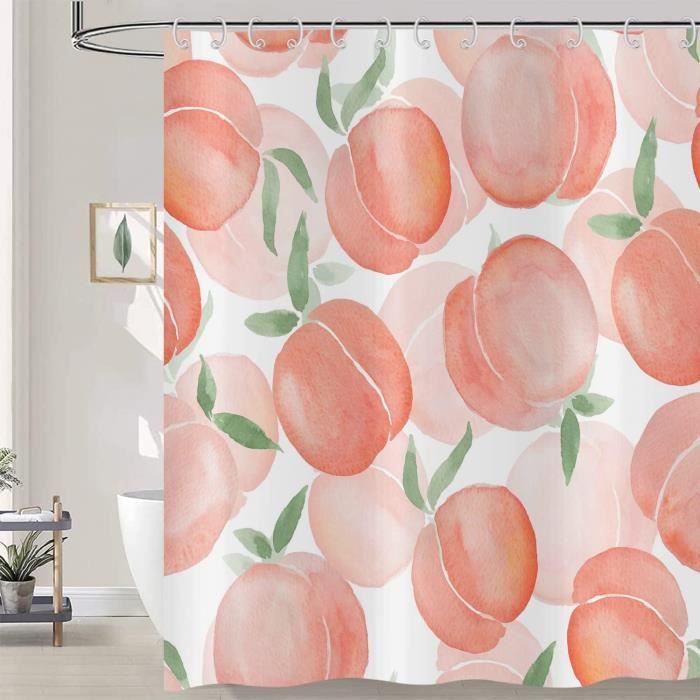 Rideau De Douche Floral 180 X 180 Cm Marocain Élégant Fleur Salle De