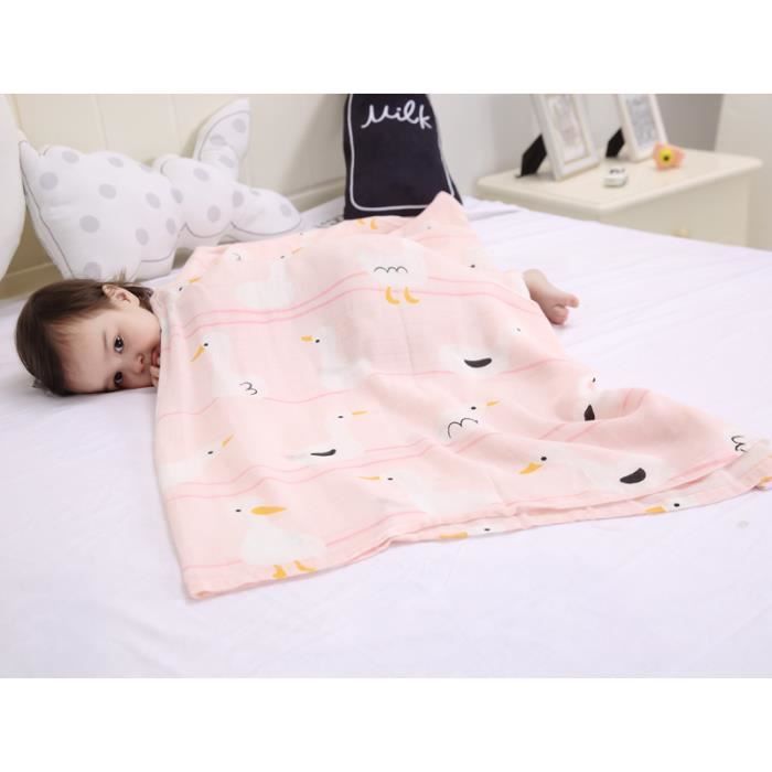 Couverture De Langes En Coton Bambou Grande Housse De Poussette Pour Bebe 1 1cm Blanc Poudre Cdiscount Puericulture Eveil Bebe