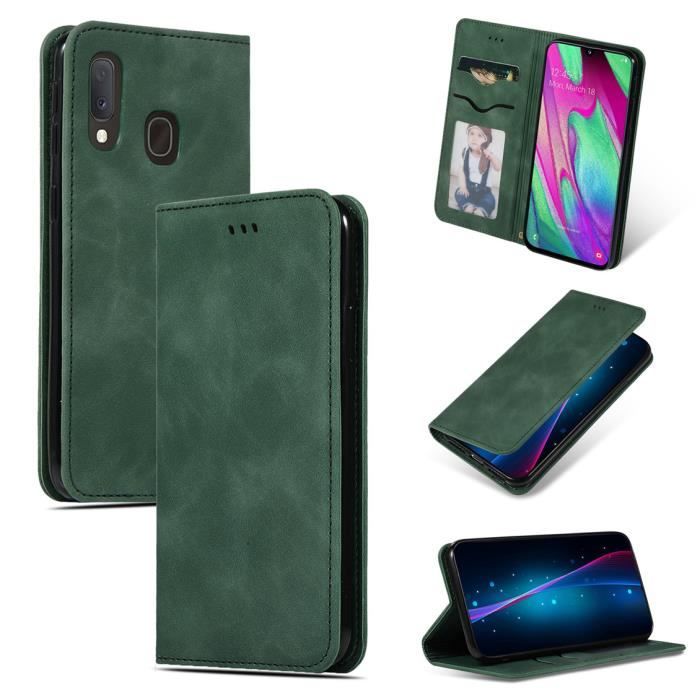 Premium Housse Samsung Galaxy A20E Coque ??tui Protection ??tui ?� Rabat Classique PU Cuir Housse 