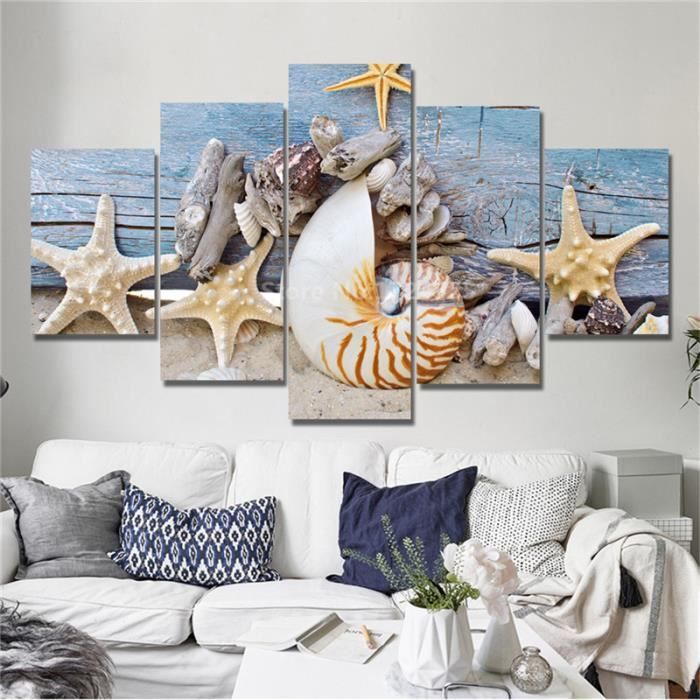 Get Wallpaper Blue Beach Modernes Non 5 Pieces Art Deco Paysages Marins Desktop Wallpaper Free