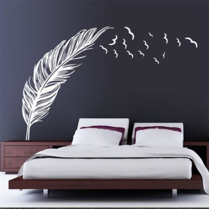 Stickers Muraux Plume Achat Vente Pas Cher