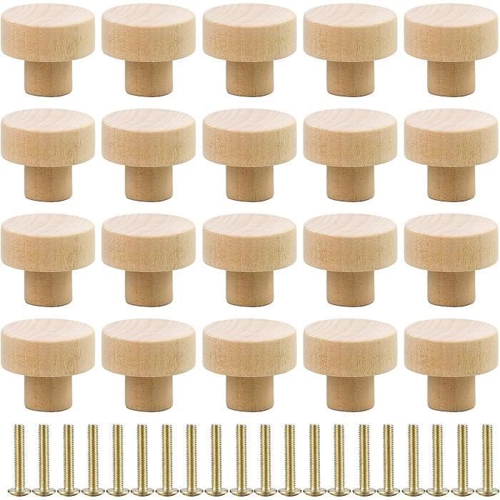 Zerone Boutons Ronds En Bois Lot De 150 Boutons De Forme Ronde, 4 Trous, Boutons D'artisanat