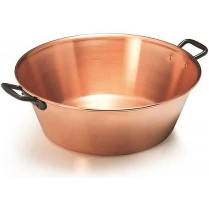 Bassine à Confiture 38 cm en Cuivre massif, de Buyer
