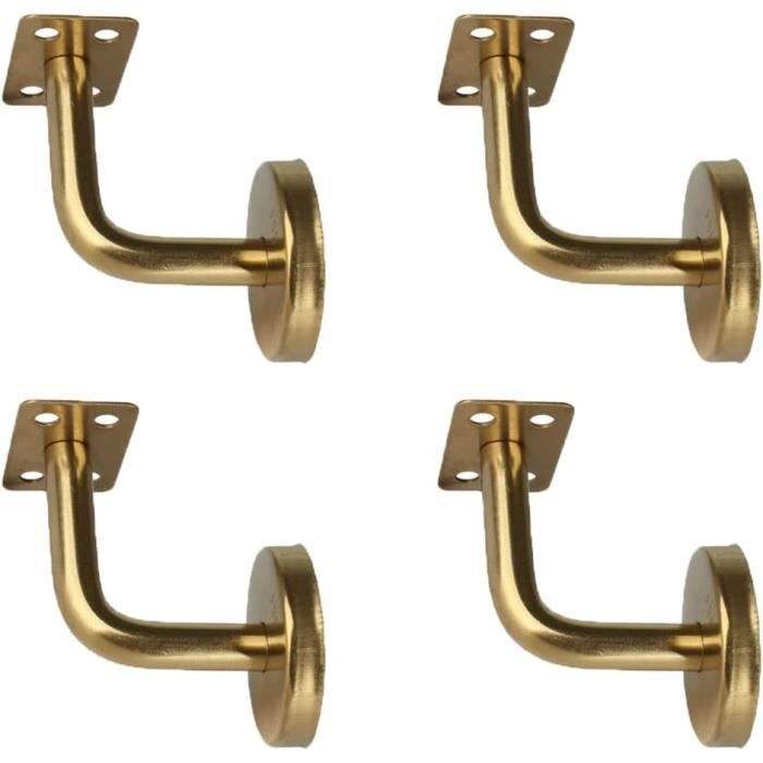 Support Métallique Cintre 4 Supports De Tringle à Vêtements Ovales En Alliage Zinc - Pour Armoire Et Penderie | Fixation Facile Sans Percage Support Tringle