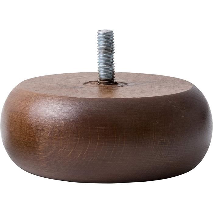 Pieds De Meuble En Bois Massif - 10 Cm De Hauteur - Lot De 4 Avec Visserie - Décoration Et Surélévation