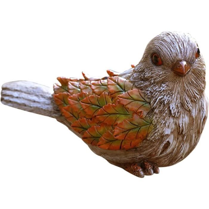 Jardin Oiseaux Figurine Miniature Oiseau Statue Résine Oiseau Sculpture
