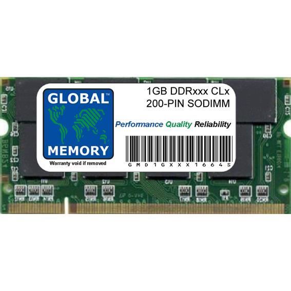 256MB DDR DDR1 RAM Mémoire PC3200 400MHz 184-pin 2.5V Mémoire Vive