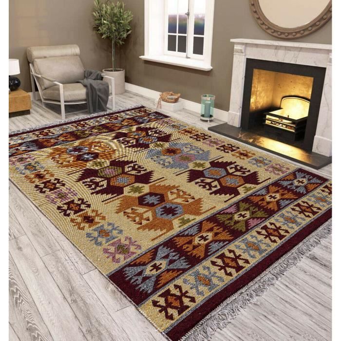 Tapis AHMETLI Bleu 160 x 230 cm Laine