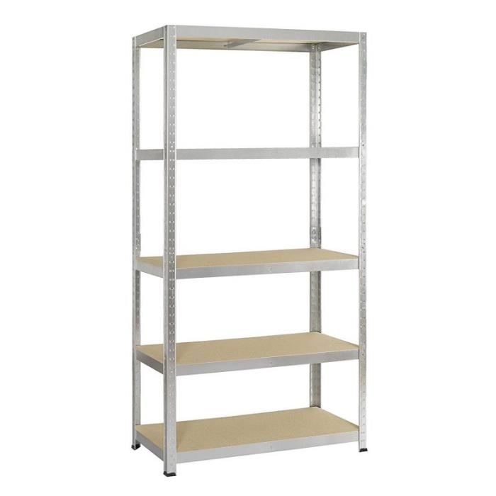 Etagere Metal Bois 176x90x45 Clipsable Strong 175 Galva Ref 602005 Achat Vente Etagere Murale Etagere Metal Bois 176x90x45 Cdiscount