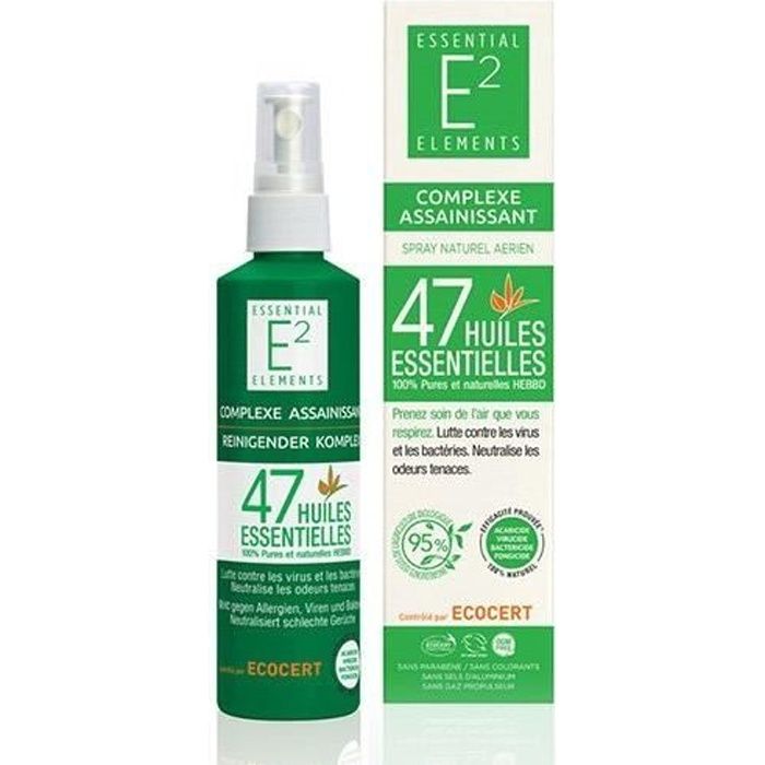 Spray Assainissant Naturel aux 47 Huiles Essentielles E2 Essential Elements (200ml)