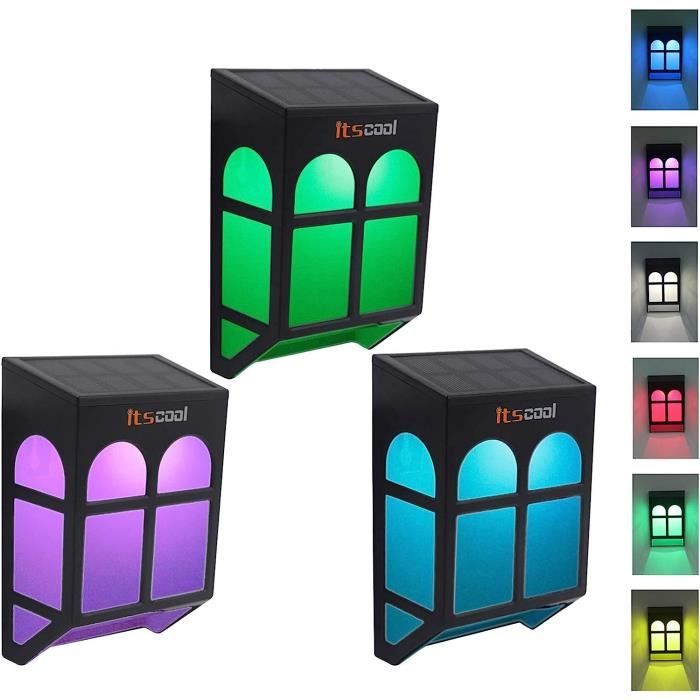 Lot De 2 Lampes Solaires D'avertissement Rouges - Pour Clôture, Jardin Et Sécurité Extérieure