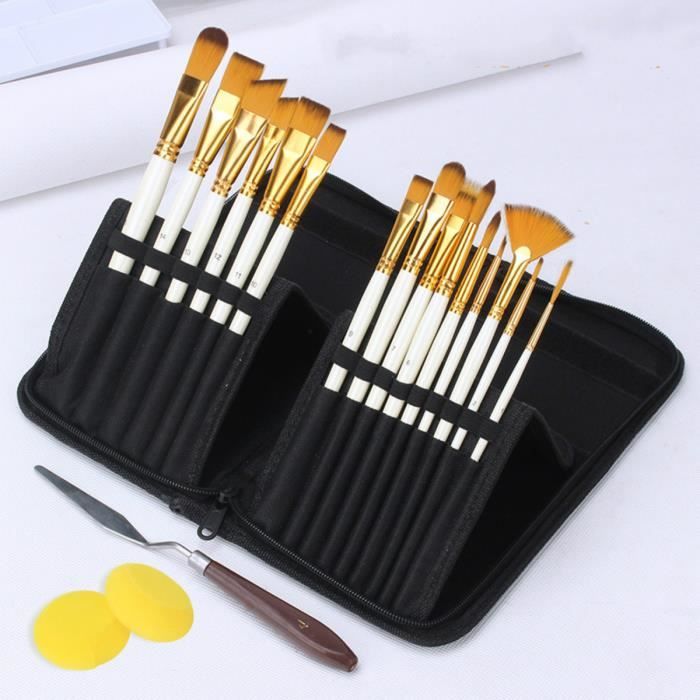 Pinceau D'artiste, Pour La Peinture Acrylique, L'aquarelle, L'huile Et La  Gouache Différentes Tailles Forme De Pinceaux -15Pcs/Set - Achat / Vente kit  peinture Pinceau D'artiste, Pour La - Cdiscount