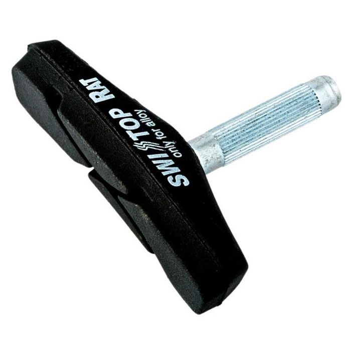 Kit 4 Patins à Tige Swissstop Rat Noir Cantilever Aluminium - Freinage puissant par tous les temps