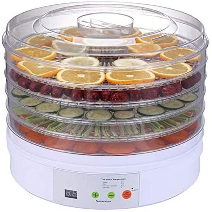 Déshydrateur Alimentaire BioChef Arizona Sol 6 Plateaux Avec Plateaux En Acier Et Corps Sans Bpa Noir Noir