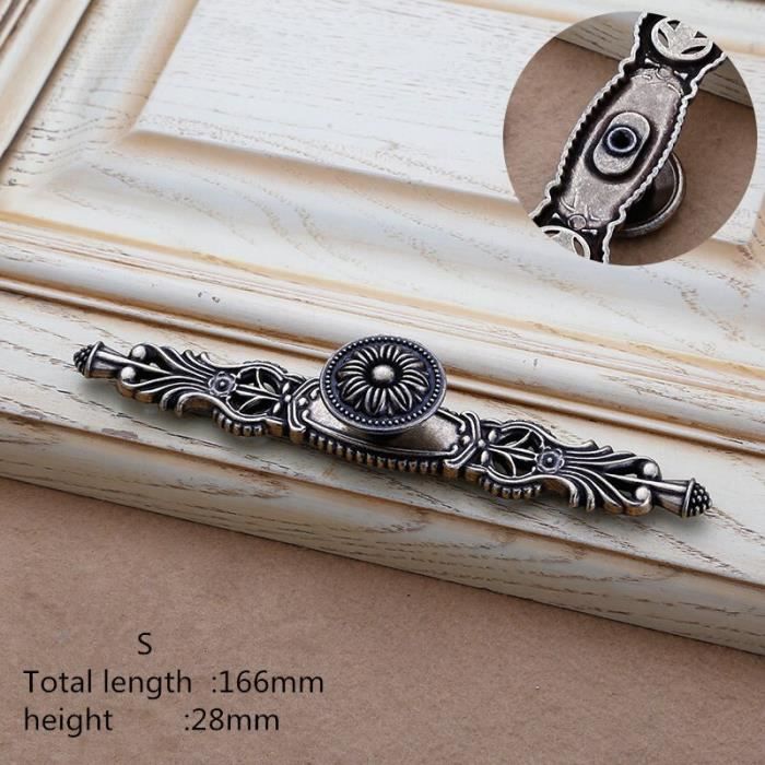 Khtumeware Lot De 10 Poignées D'armoire De Cuisine En Cuivre Antique à Noyau Solide, Poignées D'armoire De Luxe, Quincaillerie Pour Portes Et Tiroirs De Commode, Centre Des Trous De 9,5 Cm, Collection