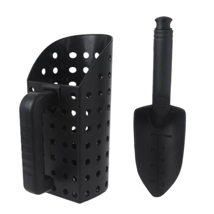 Pelle + Tamis Shark Teeth Pour Détection Métaux – Plage & Rivière – Ultra Robuste