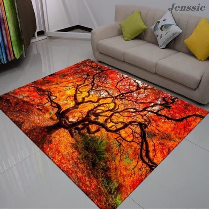 Arbres Imposants Tapis Imprimé 3D Forêt Paysage À Feuilles Caduques ...